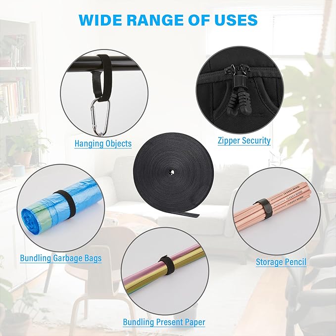 90 PCS Reusable Cable Ties 4+6+8 Inch, Adjustable Hook and Loop Straps for Cord Organization, Wire Management - Home, Office, Garage