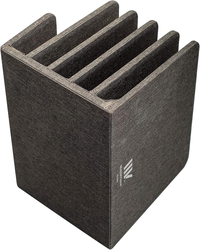 MobileVision Multi Device Stand & Organizer for Smartphones, Tablets and Laptops, Executive Dark Gray, 5 Slots