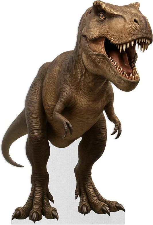 T-rex Life Size Standee - 4FT Freestanding Coroplast Cutouts | Jurassic Animal Standup Photo Booths, Jungle Party, Birthday & Halloween Decorations