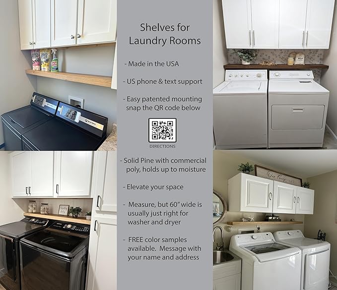 joelsantiques 72 Inch Wooden Floating Shelves for Wall - 72x6x2 in - Made of Natural Wood - Short Heavy Duty Rustic Wall Shelves for Bedroom - Perfect for Bathroom, Kitchen - Beige