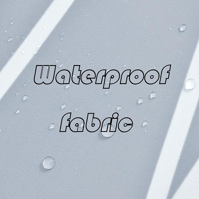 Punkray Light Blue Shower Curtain for Bathroom with Hooks, Shower Curtain Set, White Stripe Bath Curtains Decorative Shower Curtains Water Repellent Washable, 72 x 72