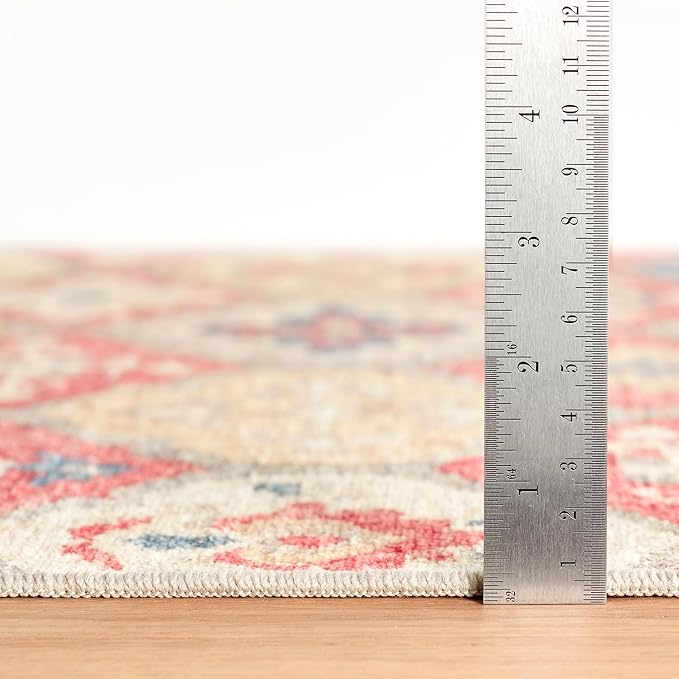 Dash & Albert Pali Multi Machine Washable Rug, 8.5 X 11.5 Feet, Multicolored/Oranges Geometric Pattern