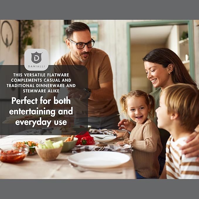 Silverware Set for 4 | 18/10 Stainless Steel Flatware Set | Mirror Finish, Heavy-Duty, Dishwasher Safe, Elegant & Durable, Built to Last (20-Piece, Marettimo)