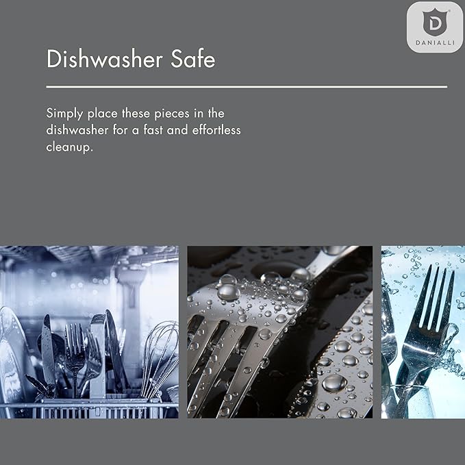 Modern Silverware Set, 18/10 Stainless Steel Flatware, Mirror Finish, Dishwasher Safe, Elegant Cutlery for Home and Dining, Built to Last (40-Piece, Razzoli)