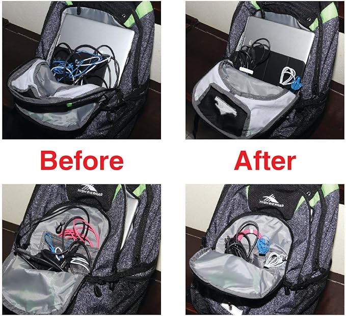 Reusable Cable Ties 1/2" x 4" for Cable Management and Organizing Cords - 30 Pack (Black)