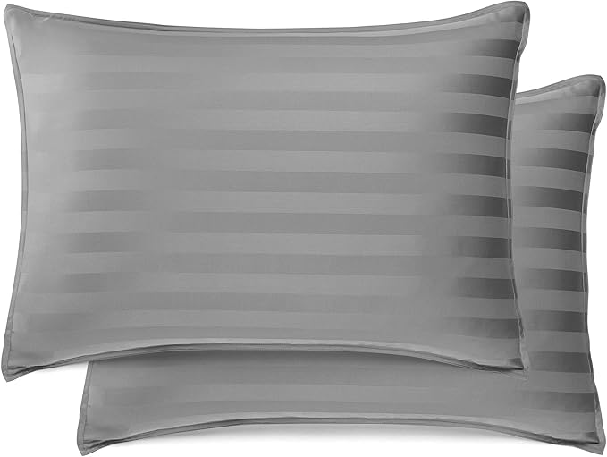 Queen Sheets by Pure Bamboo, Genuine 100% Organic Viscose Derived from Bamboo Bed Sheet Set, Luxuriously Soft & Cooling, Double Stitching, Lifetime Quality Promise (Queen, Jacquard Stone)