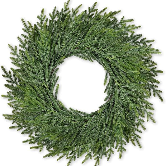 26 Inch Christmas Wreaths for Front Door Real Touch Large Xmas Winter Pine Cedar Wreaths for Windows Outdoor Indoor Christmas Holiday Home Yard Farmhouse Wall Front Door Porch Hanging Decor Clearance