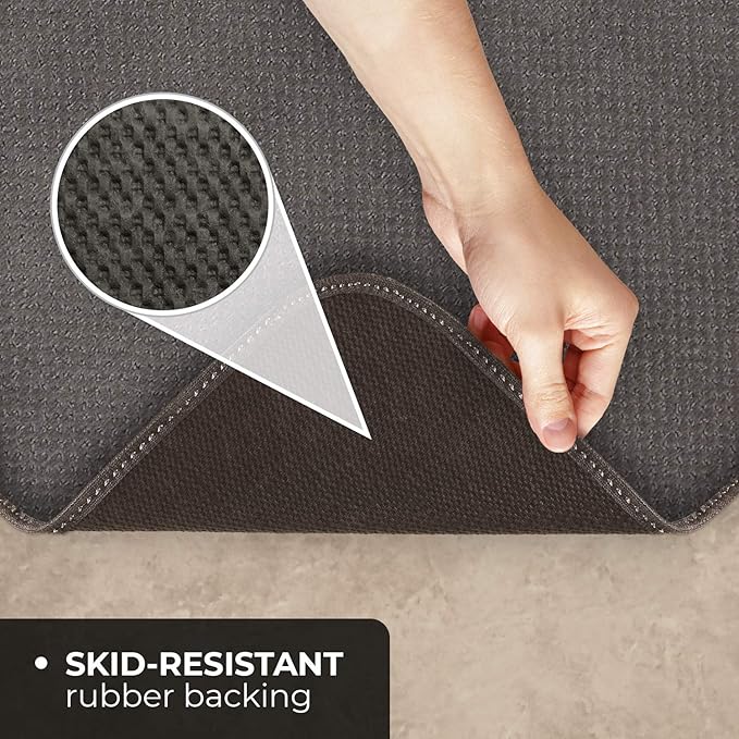 House, Home and More Skid-Resistant Carpet Indoor Area Rug Floor Mat - Gray - 8 Ft X 10 Ft - Non Slip Rubber Backing, Stain Resistant, Dog Friendly, Living Room Bedroom Kitchen Entryway