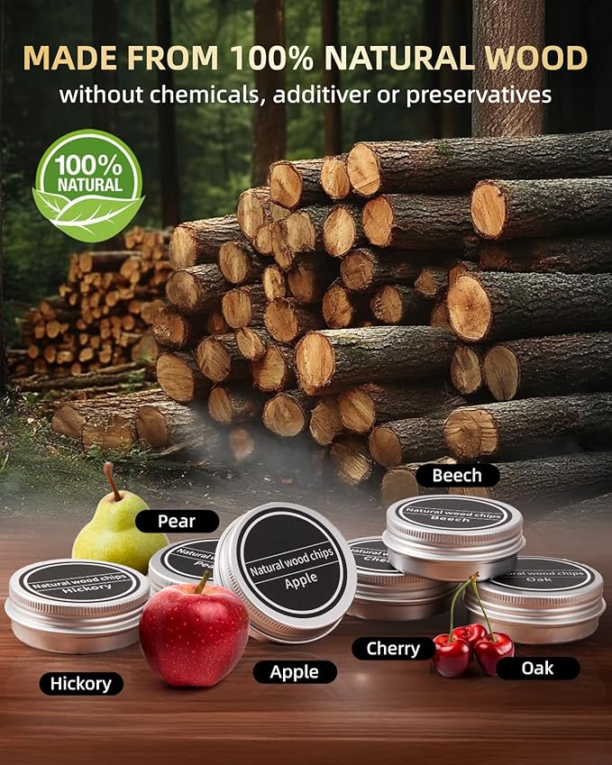 Electric Whiskey Smoker Kit - with 6 Flavors Wood, No Butane Needed Electric Cocktail Smoker Kit, Drink Smoker Kit Gifts for Men/Dad/Husband - with Ice Ball molds and LED Illuminated Coasters