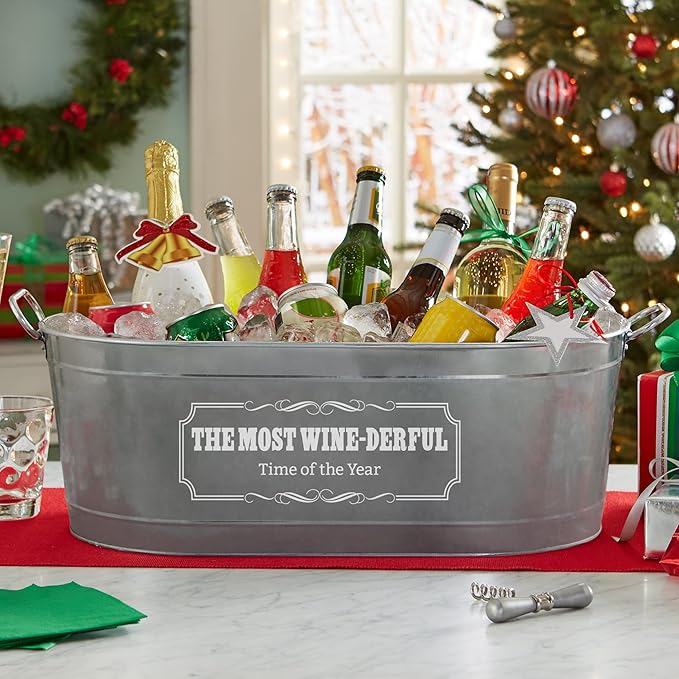 Let's Make Memories Personalized Create Your Own Beverage Tub w/Stand - Custom Beverage Tub - Unique Entertaining Essential - 5.5 Gallons