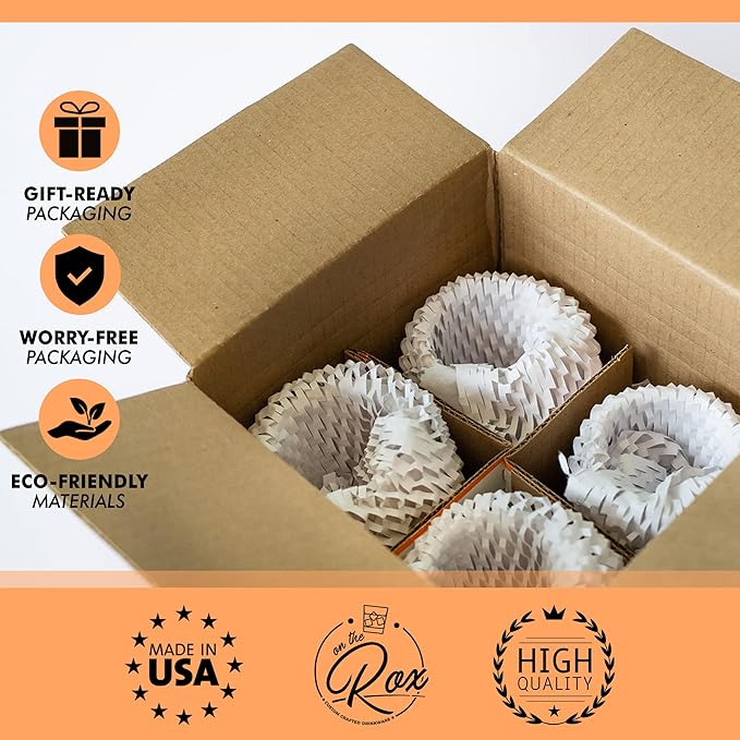 (E-Monogram)- 4 Piece Set of 11 Ounce Engraved Heavy Base Rocks Glasses Elegant Glass-Multi-Purpose Beverage-Rocks Glass- Gift for any Occasion- By: On The Rox