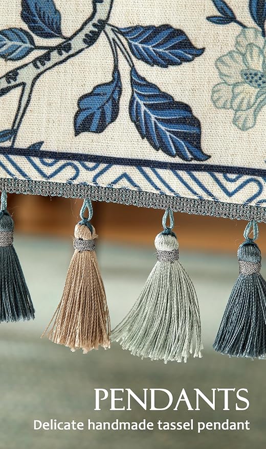 Decorative Linen Table Runner 71 Inches Long,Chinoiserie Blue Floral Cloth Runner for Table Decor Tabletop Table Runners for Kitchen,Dining,Tea Party,Home,Christmas,12"*71"