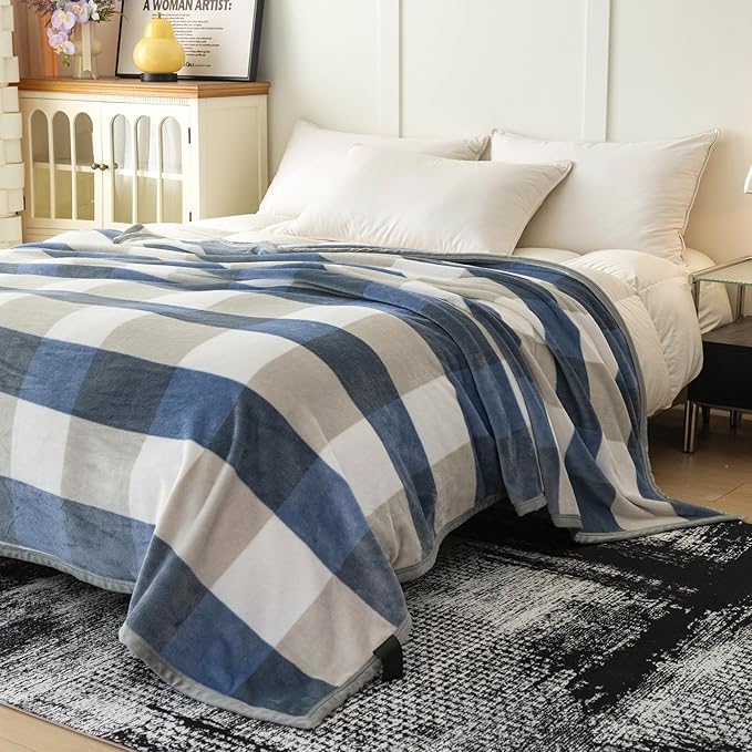 Fleece Bed Blankets Throw Size - Soft Lightweight Plush Fuzzy Cozy Luxury Blanket Microfiber Throw for Couch Bed,All-Season Breathable,40x60 Inches