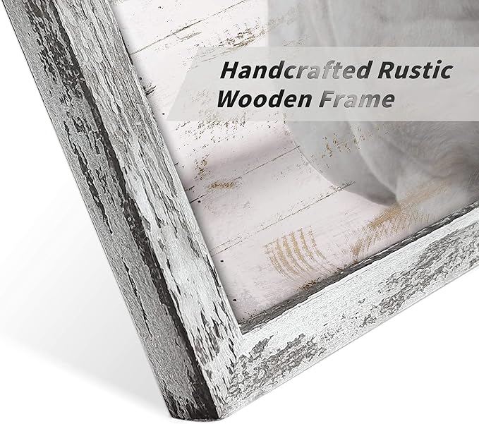 Horses Wall Art Framed Painting Rustic Horse Nuzzling Picture Wildlife Animals Portrait Wooden Print Artwork for Living Room Farmhouse Decor 36 x 24 Inches