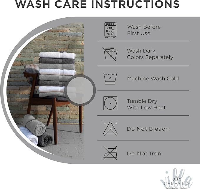100% Combed Cotton Bathroom Towel Set of 10-2 Bath Towels, 4 Hand Towels, 4 Wash Cloths, Sustainable, Soft, Highly Absorbent 10 Piece Cotton Bath Towel Set Ideal for Hotels, Spa, Bathroom, Dorm, White