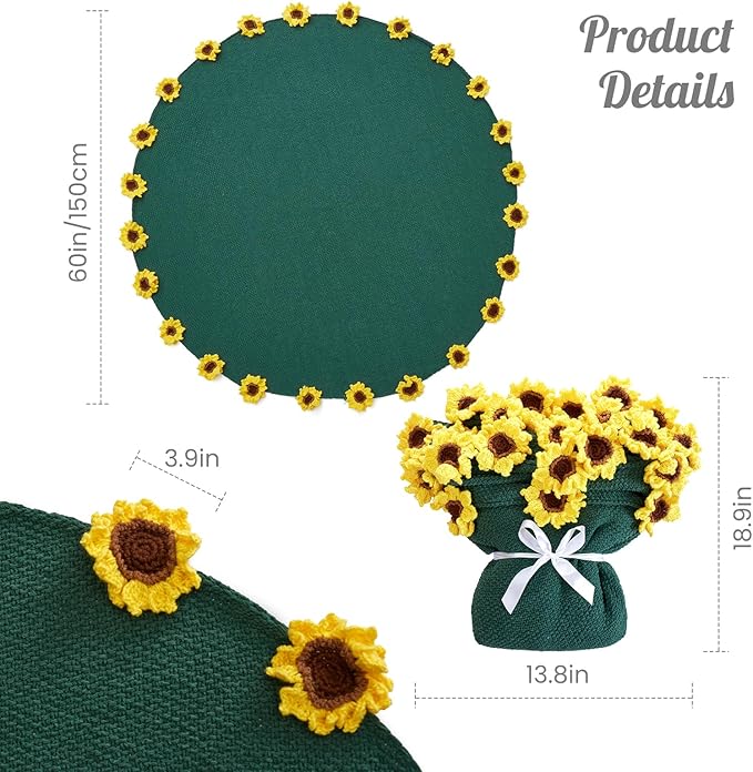 Flower Bouquet Blanket Gifts for Mom Grandma Wife Girlfriend,Completed Crochet Flower Blanket,Soft Knitted Throw Blankets,Gifts for Her Christmas Birthday Anniversary (Yellow Sunflowers)