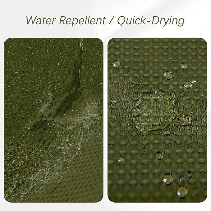 Dark Green Shower Curtain with Waffle Weave Fabric Shower Curtain Waffle Textured Heavy Duty, Hotel Quality Bathroom, 72 x 72 Inches