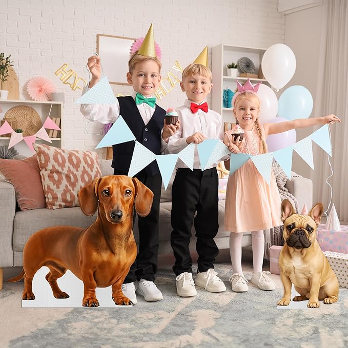 Dog - Dachshund Life Size Standee - 3FT Freestanding Coroplast Cutouts | Pets Animal Standup Photo Booths, Birthday & Halloween Decorations