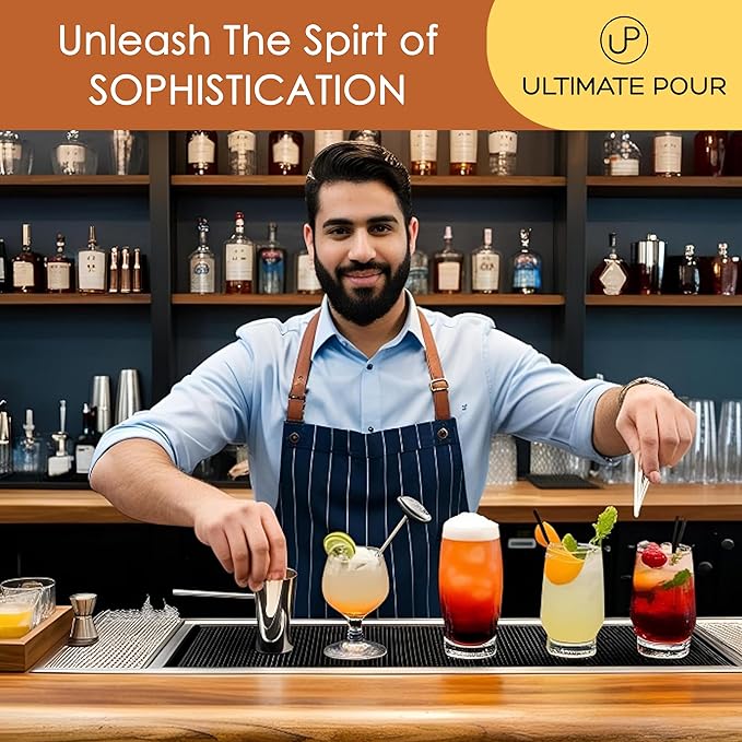 Professional Bartender Kit Travel Bag with Cocktail Shaker Set | Portable Bartending Mixology Bar Set with 18/28 oz Boston Shaker | Pro Bar Tools Perfect for Home, Bar, Parties, Beach, BBQ | 24 Pcs