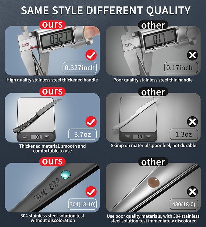 Lemeya 40-Piece Hammered Black Silverware Set for 8 with Serrated Forging Knives,18/10 Stainless Steel Modern Flatware Set,Unique Cutlery Set Spoons and Forks Set,Mirror Polished,Dishwasher Safe