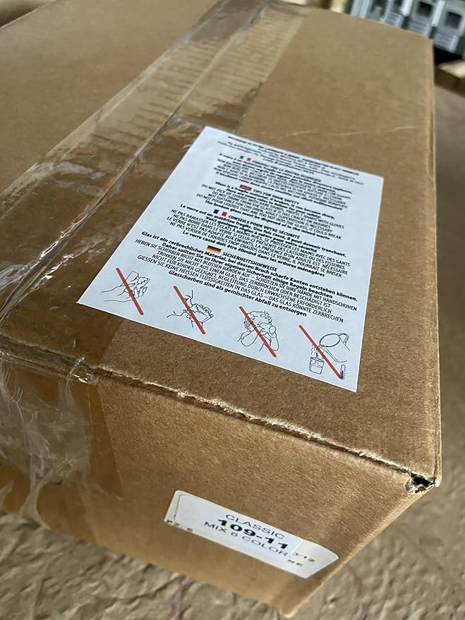 MAZZEGA ART & DESIGN - Set of 6 Handcrafted Blown Glass Water Glasses with Refined and Original Murano Murrine - The Colors of Murano - 'Classic 9,8 oz' Model. Made in Italy (6, Blue)