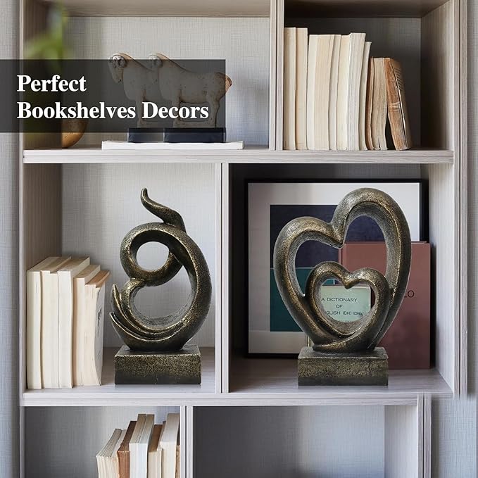 14.17'' H Retro Style Sculpture Decor Statue Figurine Home Gifts Crafts Polyresin Arts for Home Living Room Bookshelf Coffee Table Table Decoration,Office Desk Decor (14.17''H)