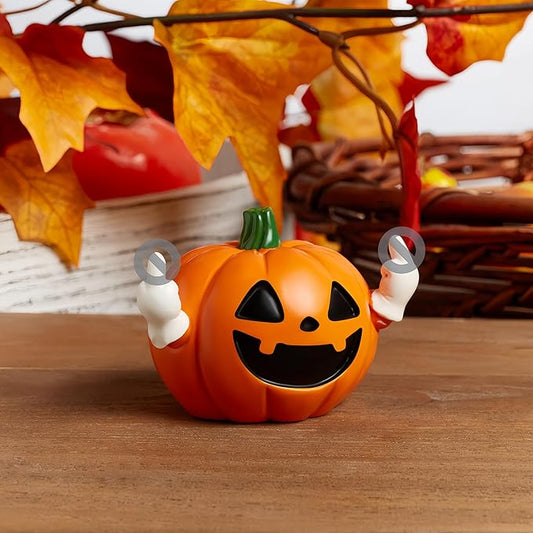QINJIEJIE Halloween Pumpkin Decor Cute Resin Home Decor Figurine Statue Funny Ornaments for Fall Decorations Thanksgiving Decorative New Year's Gifts Porch and Indoor Home Office Desk Decor Gifts