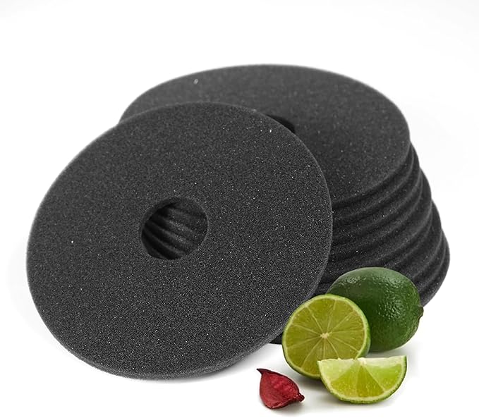 10Pcs Bar Salt Rimmer Sponges | Black Replacement Sponge Set for Glass Margarita Salter | Salt Rimmer for Cocktails