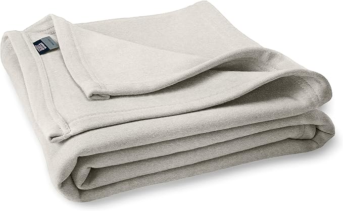 MV Sport Lightweight Sweatshirt Blanket Throw – Warm & Cozy, Breathable Oversized Fleece Knit, Couch, Bed, Travel, Cold Nights, and Outdoors – Soft Light Weight Blanket 54" x 84" Oatmeal
