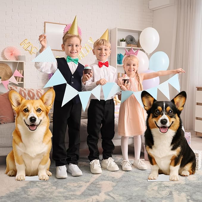 Dog - Corgi Tricolor Life Size Standee - 3FT Freestanding Coroplast Cutouts | Pets Animal Standup Photo Booths, Birthday & Halloween Decorations
