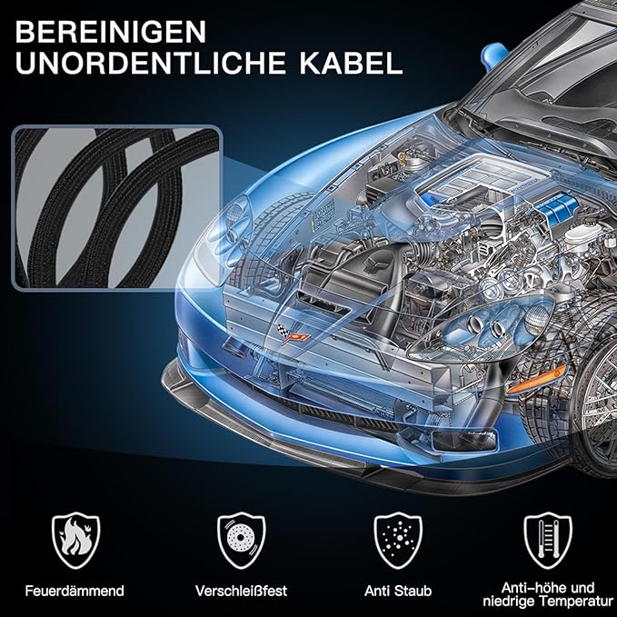 AGPTEK Cable Sleeve Cover, 10ft - 1.5 inch Desk Cord Organizer Cable Hider, Home Office Wire Management Computer TV Wire Loom Tubing, Pet Proof Cord Protector, from Cat Dog Chewing, Black