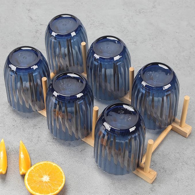 Acrylic Clear Highball Plastic Cups | Plastic Reusable Tumblers 15oz (Set of 6) | Stackable | BPA-free Tumblers | Shatterproof | Top-rack Dishwasher Safe