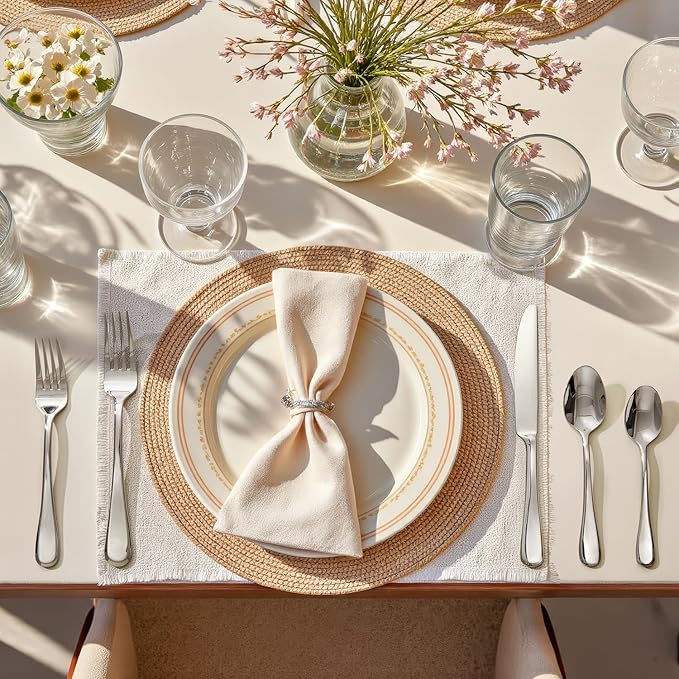 KINGSTONE 40 Pieces Silverware Set for 8, Premium Stainless Steel Flatware Set, Heavy Duty and Modern Design Cutlery Set, Mirror Polished, Dishwasher Safe