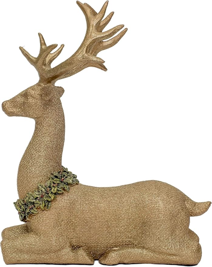 Christmas Reindeer Figurines, Gold Deer Christmas Decor, Christmas Deer Decorations Indoor, Gold Reindeer Decor, Venados De Navidad, Reindeer Christmas Decoration, Christmas Deer Figurines