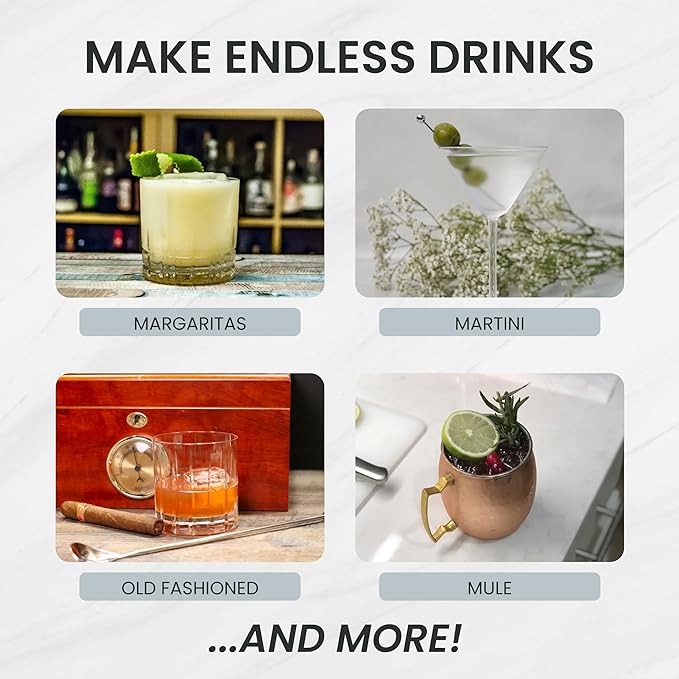 A Bar Above 32-Piece Bartender Kit for Home Bar, Premium Professional Barware Set with Boston Shaker, Jigger, Mixing Glass, Bar Tools and Accessories, Ideal Bartending Gift for Cocktail Lovers