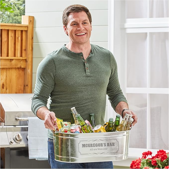 Let's Make Memories Personalized Create Your Own Beverage Tub w/Stand - Custom Beverage Tub - Unique Entertaining Essential - 5.5 Gallons