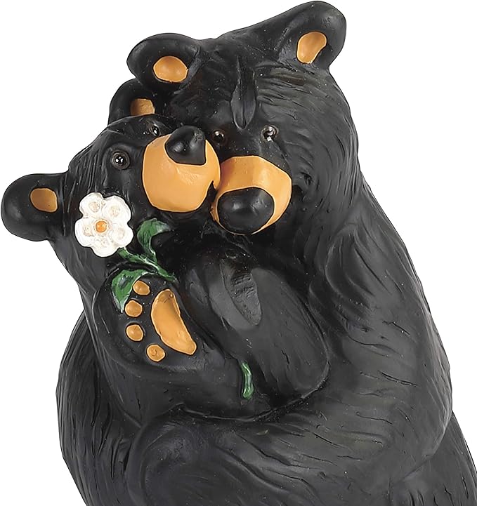 DEMDACO Bearfoots by Jeff Fleming Summer Love Couple Midnight Black 5 x 3 Resin Stone Collectible Figurine