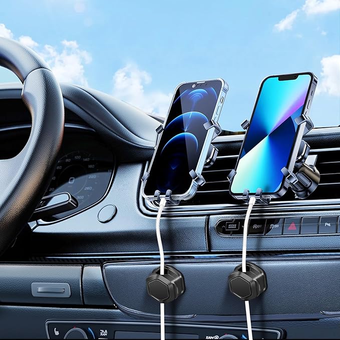 Cord Organiser, 20 Piece Magnetic Desktop Cord Clamp Management, Adjustable Cord Holder, Strong Bonding Cord Charger Holder for Home, Office, Car, Desk, Nightstand