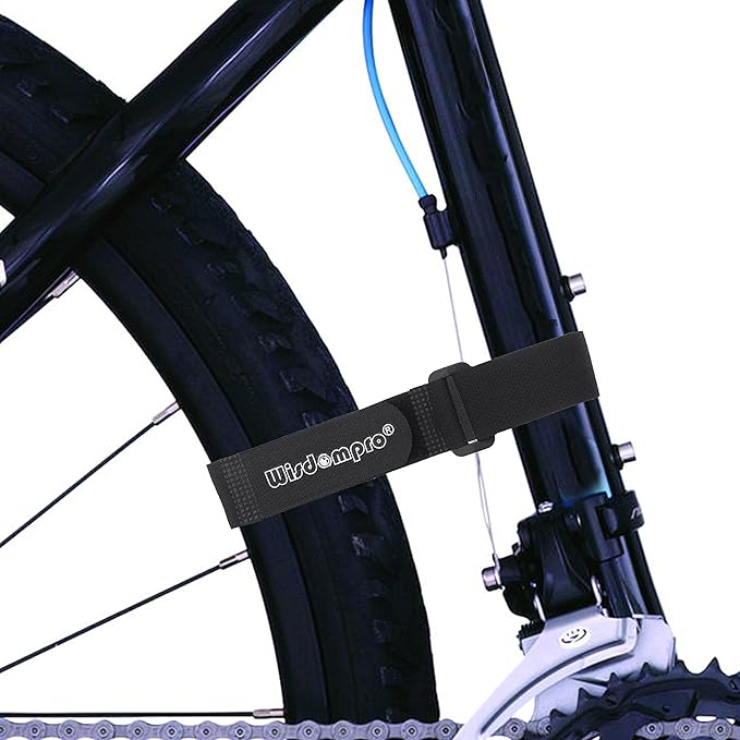 12 Pack 1 x 18 Inches Hook and Loop Reusable Fastening Cable Tie Down Straps by Wisdompro - Reusable, Durable Functional Cinch Strap to Keep Your Home, Office, Workspace from Tangled Messes of Cords