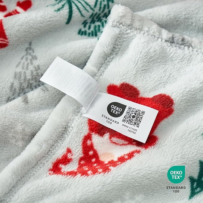 Cozy Bliss Gnome Throw Blanket Spring Blanket Warm Plush Throw Blankets,Ultra Soft Cozy Throw Blankets for Couch,Sofa and Bed(Xmas Gnome Family,60"x80")