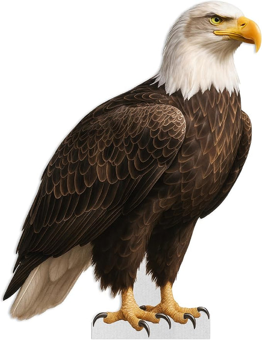 Eagle Life Size Standee - 3FT Freestanding Coroplast Cutouts | Safari Animal Standup Photo Booths, Jungle Party, Birthday & Halloween Decorations
