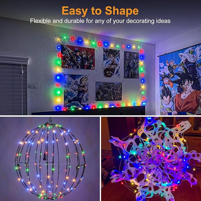 btfarm 3 Pack Fairy Lights Battery Operated [3 Modes], 7ft 20 Led Twinkle Lights String Lights Waterproof Bulk Small Mini Silver Wire for Mason Jars Vases Wedding Table Centerpiece, Multicolor