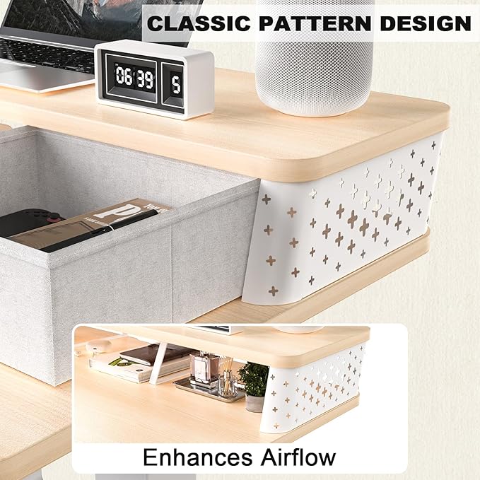 40 x 24 Inch Standing Desk with 2 Drawers, Easily Assembled Height Adjustable Desk, Ergonomic Sit to Stand Electric Desk for Home Office Workstation, Natural