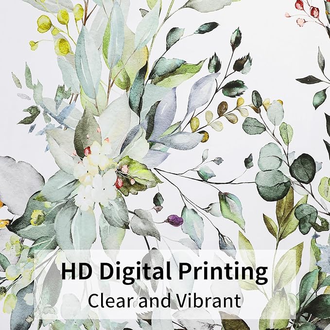 QiyI No Hook Shower Curtain with Snap in Fabric Liner, Sage Green Eucalyptus Shower Curtain with See Through Top Window, Waterproof Washable Cloth Ringless Shower Curtain Set for Bathroom, 72 x 81