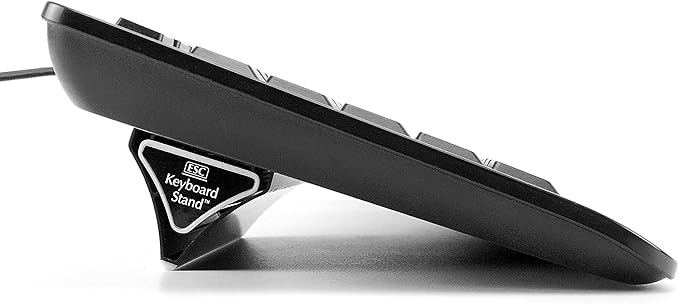 ESC Keyboard Stand (2 Sizes), Fixed Tilt Ergonomic Riser for Compact & Full Keyboards, Non-Slip Base, Compatible with Flat-Back Keyboard Only