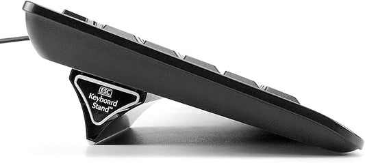 ESC Keyboard Stand (2 Sizes), Fixed Tilt Ergonomic Riser for Compact & Full Keyboards, Non-Slip Base, Compatible with Flat-Back Keyboard Only
