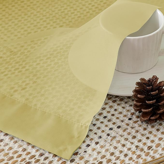 Aiyufeng Yellow Sheer Curtains 2 Panel Sets 96 Inches Long - Transparent Light Weight Soft Yellow Window Treatment Panels for Study Room/Living Room/Guest Room, Per Panel W42 X L96 inches