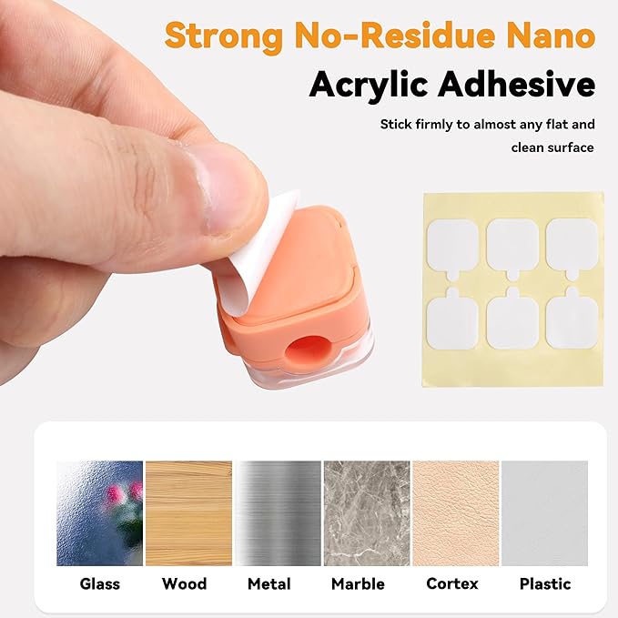 6 Pcs Cable Management Clips for Home Office Desk Cord Keeper Organizer Accessories Charger USB Wire Organizer Cord Holder for Nightstand Automotive (Orange)