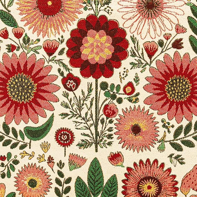 13×72 Inch Table Runner, Retro-Luxury Tassels Series for Kitchen Dining Table Holiday Decoration (Spring Blossom)