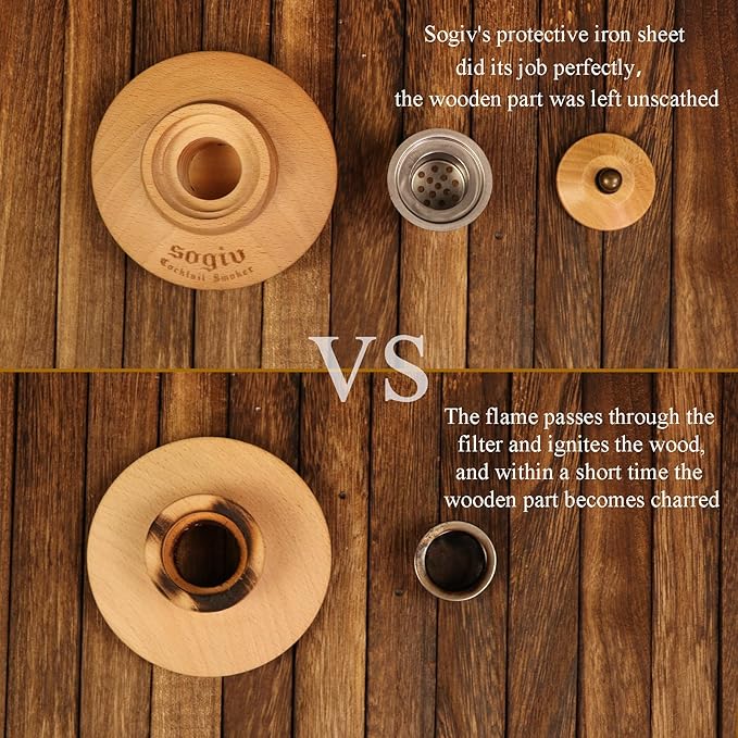 Whiskey Smoker Kit, Cocktail Smoker Kit with Torch,Old Fashioned Bourbon Smoker Kit, 4 Flavors Wood Chips Cocktail Drink Smoker Infuser Kit, Bourbon Whiskey Gifts for Men, Dad (No Butane)